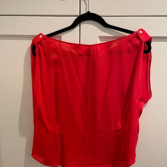 Rag & Bone Cap Sleeve Orange Blouse - Picture 1 of 3